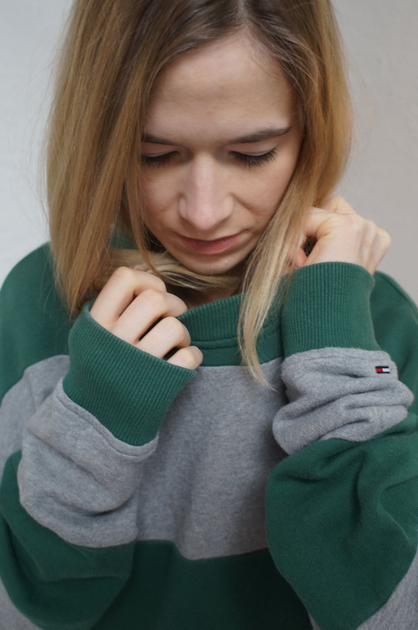 Csíkos téli pulóver